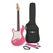 LA Left Handed Electric Guitar by Gear4music, Pink