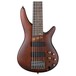 Ibanez SR506 6 String Bass 2018, Brown Mahogany front close up