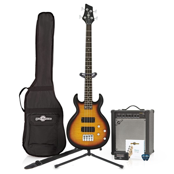 New Jersey Bass Guitar + 35W Amp Pack, Tobacco Sunburst