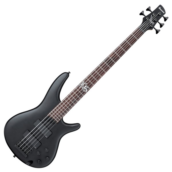 Ibanez K5 Fieldy 5 String Bass 2018, Black Flat
