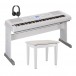 Yamaha DGX 660 Digital Piano with Stand Package, White