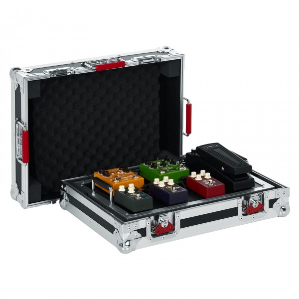 Gator Small Pedalboard Flight Case - Angled Open (Pedals Not Included)