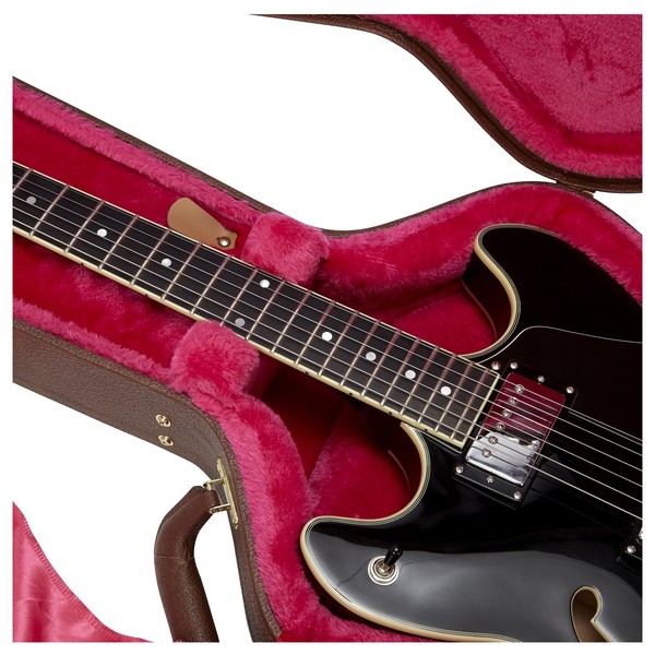 Gator GW-335-BROWN Deluxe Semi-Hollow Electric Guitar Case, Neck Support