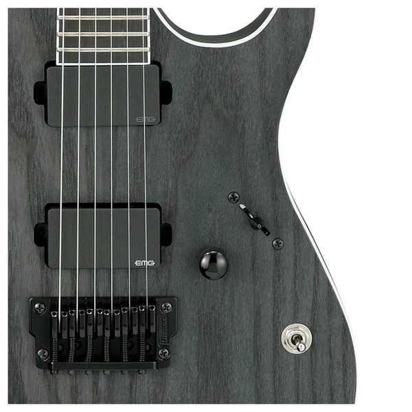 Ibanez FRIX6FEAH Iron Label 2018, Charcoal Stained Flat front controls pickups