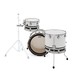 Natal Café Racer 18'' 3pc Shell Pack, White w/ Black Sparkle Split