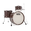 Natal Caf&eacute; Racer 18'' 3pc Shell Pack, Ebony Pinstripe Veneer