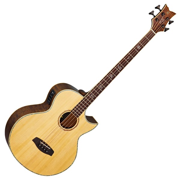 Ortega KTSM-4 Ken Taylor Electro Acoustic Bass, Gloss Spruce Front View