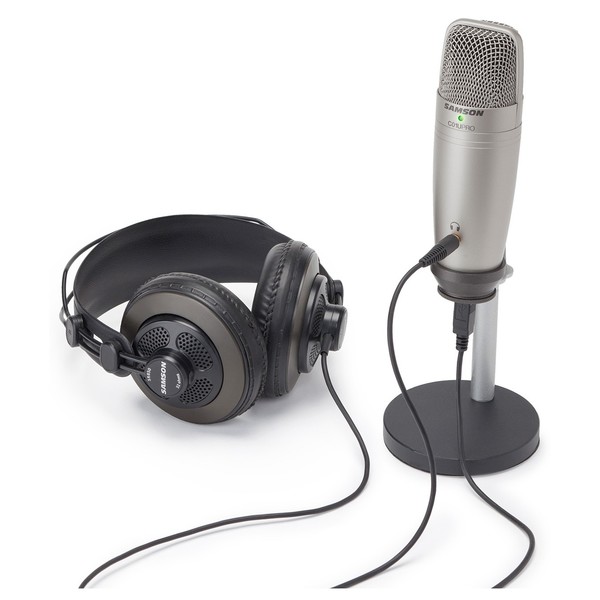 Samson CO1U USB Recording and Podcasting Pack - Mic and Headphones 