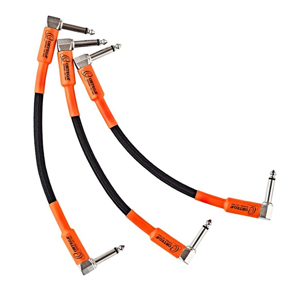 Ortega OECPA3-06, 6'' 1/4 Jack/Jack Patch Cable, 3 Pack