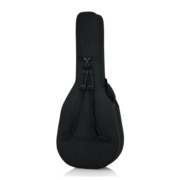 Gator GL-JUMBO Rigid EPS Jumbo Acoustic Guitar Case, Back with Straps
