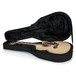 Gator GL-JUMBO Rigid EPS Jumbo Acoustic Guitar Case, Open with Guitar