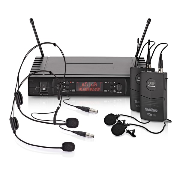 SubZero SZW-50 Lavalier and Headset Wireless Microphone System