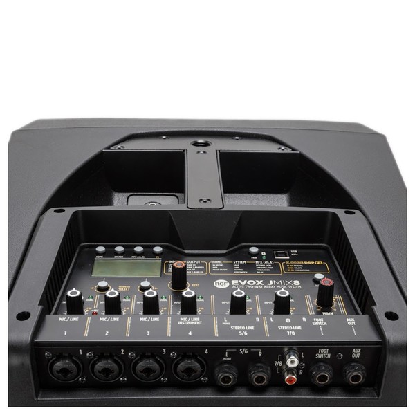 RCF EVOX JMIX8 Column PA System with Digital Mixer - Mixer Close Up
