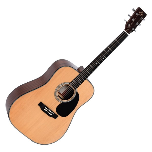 Sigma DM-1ST+ Acoustic Guitar, Natural Front View