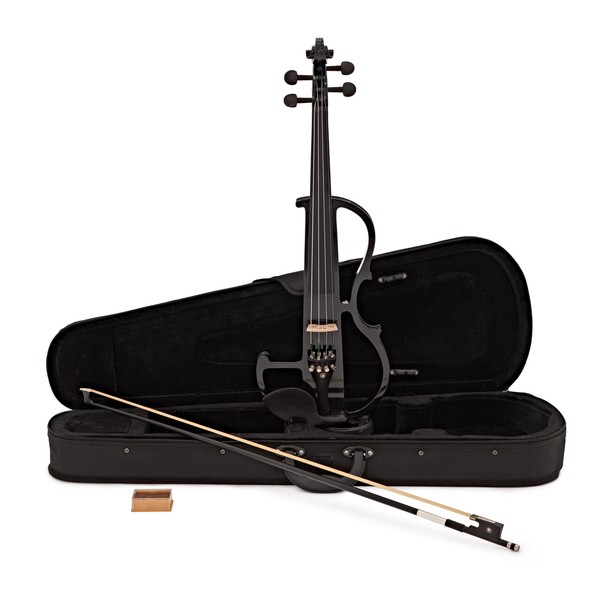 4/4 Size Electric Violin by Gear4music, Black