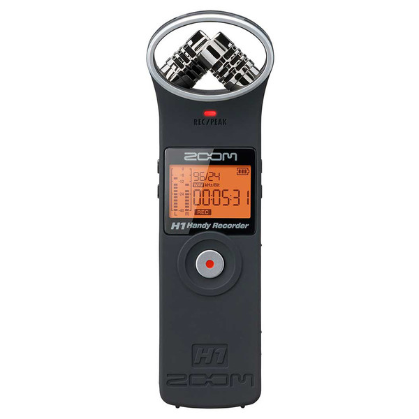 Zoom H1 Digital Field Recorder, Matte Black