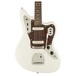 Squier Vintage Modified Jaguar, Olympic White front close up view