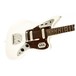 Squier Vintage Modified Jaguar, Olympic White front close up angled view