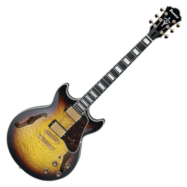Ibanez AM93QM, Antique Yellow Sunburst Front View