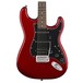 Squier Affinity Series Stratocaster HSS Pack, Candy Apple Red guitar front view close up