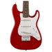 Squier Mini Stratocaster 3/4 Size, Torino Red front view close up
