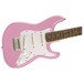 Squier Mini Stratocaster 3/4 Size, Pink front angled view