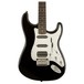 Squier LTD Standard Fat Strat, Black Mirror front close up view