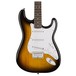 Squier Bullet Stratocaster HT, Brown Sunburst front close up view