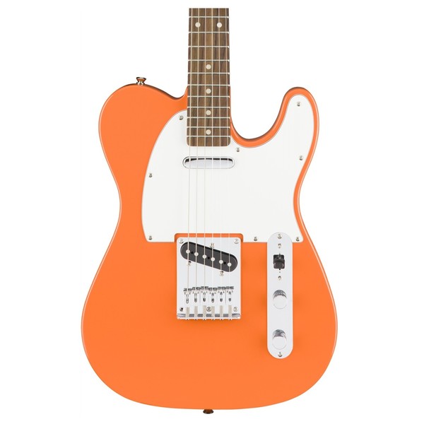 Squier Affinity Telecaster, Competition Orange headstock rear view