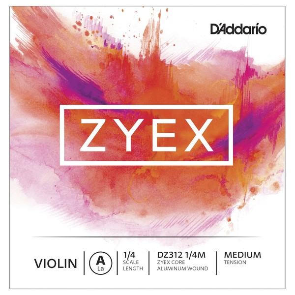 D'Addario Zyex Violin A String, 1/4 Size, Medium 