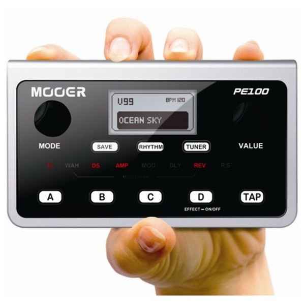 Mooer PE100 Portable Multi Effects Processor - sizing
