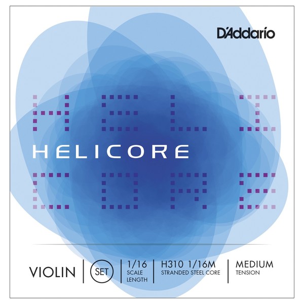 D'Addario Helicore Violin String Set, 1/16 Size, Medium 