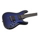 Schecter Blackjack SLS C-7 Passive, See Thru Blue Burst top view close up