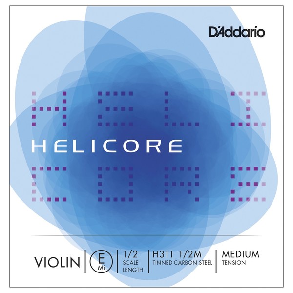 D'Addario Helicore Violin E String, 1/2 Size, Medium 