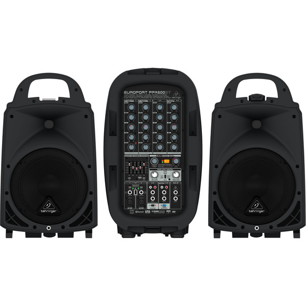 Behringer Europort PPA500BT 6 Channel Portable PA System - Front View 
