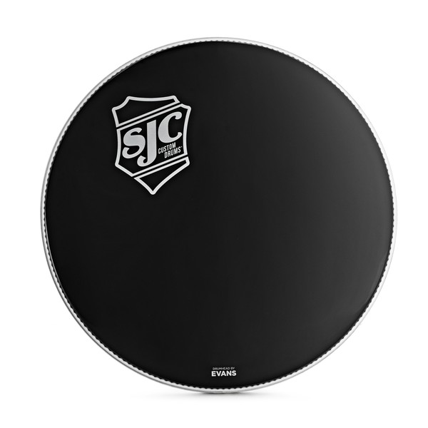 SJC Drums 20'' Black Logo Resonant Bass Drum Head