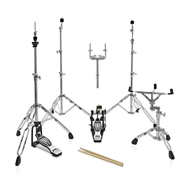 Natal Arcadia Poplar 5pc Drum Kit, Hardware & Cymbals, White Sparkle