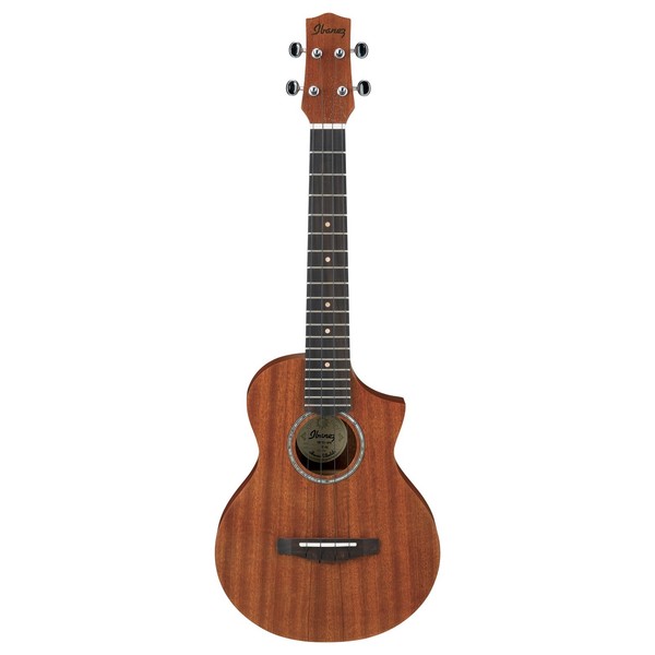 Ibanez UEWT5 Tenor Ukulele 2018, Open Pure Natural front view