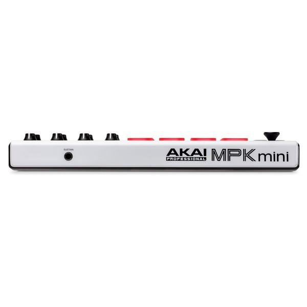 Akai MPK Mini MK 2 Laptop Production Keyboard, White - Rear