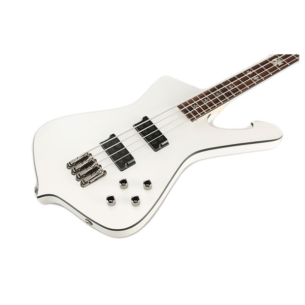 Ibanez SDB3 Sharlee D'Angelo Bass 2018, Pearl White front angle view