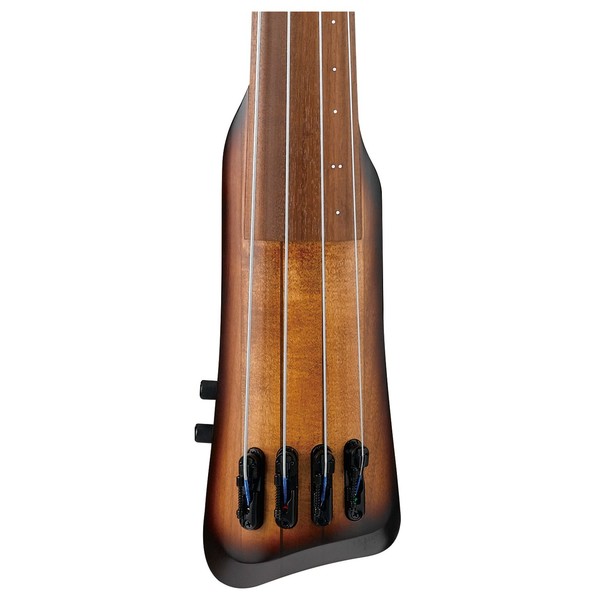 Ibanez UB804 Fretless Bass, Mahogany Oil Burst pickup controls bridge