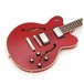 Hofner Verythin Deluxe Electric Guitar, Transparent Red front angle