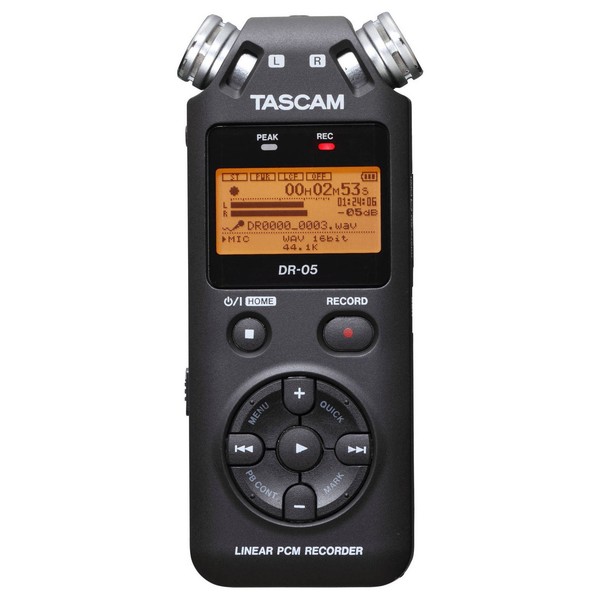Tascam DR-05 Portable Handheld Audio Recorder - Front