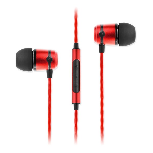 SoundMAGIC E50c In-Ear Headphones with Mic, Red - Main