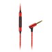 E50c In-Ear Headphones with Mic, Red - Connector