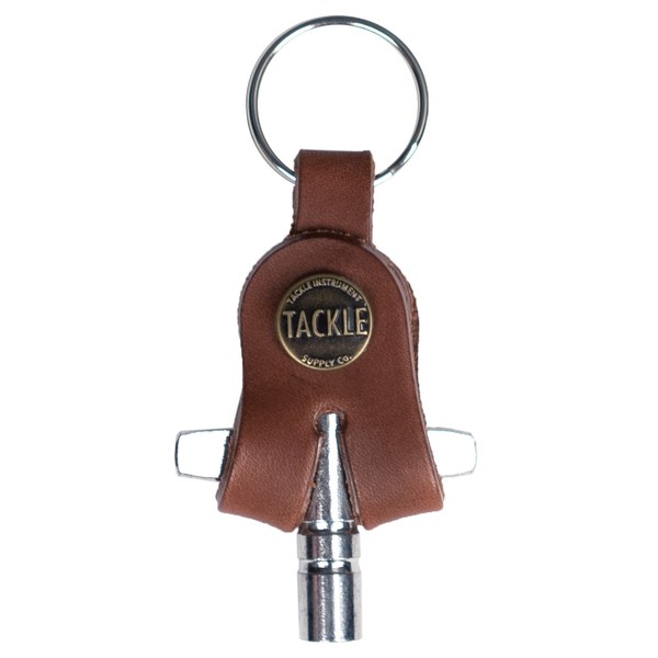 Tackle Instrument Supply Co. Drum Key with Leather Case, Mahogany