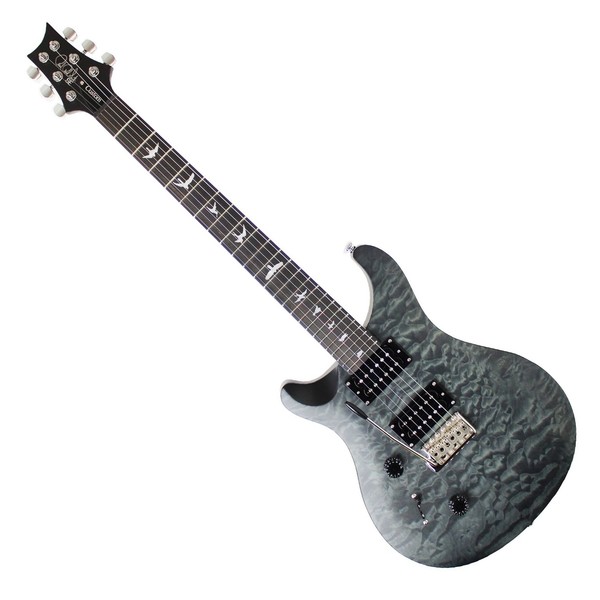 PRS SE Custom 24 LTD Quilt Satin Left Handed, Grey Black