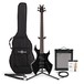 Harlem X Bass Guitar + 35W Amp Pack, Black
