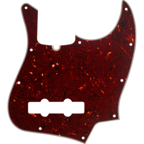 Fender 10-Hole Contemporary Jazz Bass Pickguard, 4-Ply Tortoise Shell