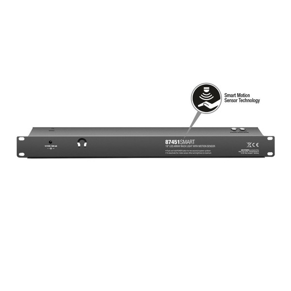 Adam Hall 19'' LED Sensor Rack Light, 1U, White 2